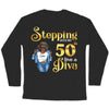 Personalized Birthday Gift, Stepping into my 50th birthday live a Diva Shirt, 50th Birthday shirt, Birthday Shirt, Birthday Queen Shirt