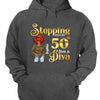 Custom 50th Birthday Shirt For Women, 50 Years Old Birthday Shirt, Stepping into my 50th birthday live a Diva Shirt, 50th Birthday shirt, Birthday Shirt, Birthday Queen Shirt