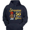 Custom 50th Birthday Shirt For Women, 50 Years Old Birthday Shirt, Stepping into my 50th birthday live a Diva Shirt, 50th Birthday shirt, Birthday Shirt, Birthday Queen Shirt