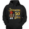 Custom 50th Birthday Shirt For Women, 50 Years Old Birthday Shirt, Stepping into my 50th birthday live a Diva Shirt, 50th Birthday shirt, Birthday Shirt, Birthday Queen Shirt