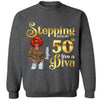 Custom 50th Birthday Shirt For Women, 50 Years Old Birthday Shirt, Stepping into my 50th birthday live a Diva Shirt, 50th Birthday shirt, Birthday Shirt, Birthday Queen Shirt