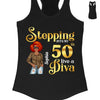 Custom 50th Birthday Shirt For Women, 50 Years Old Birthday Shirt, Stepping into my 50th birthday live a Diva Shirt, 50th Birthday shirt, Birthday Shirt, Birthday Queen Shirt
