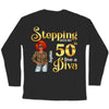 Custom 50th Birthday Shirt For Women, 50 Years Old Birthday Shirt, Stepping into my 50th birthday live a Diva Shirt, 50th Birthday shirt, Birthday Shirt, Birthday Queen Shirt