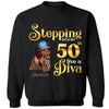 Stepping into my 50th birthday live a Diva Shirt, 50th Birthday Shirt For Women, 50 Years Old Birthday Shirt, 50th Birthday shirt, Birthday Shirt, Birthday Queen Shirt