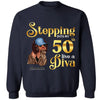 Stepping into my 50th birthday live a Diva Shirt, 50th Birthday Shirt For Women, 50 Years Old Birthday Shirt, 50th Birthday shirt, Birthday Shirt, Birthday Queen Shirt