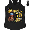 Stepping into my 50th birthday live a Diva Shirt, 50th Birthday Shirt For Women, 50 Years Old Birthday Shirt, 50th Birthday shirt, Birthday Shirt, Birthday Queen Shirt
