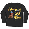 Stepping into my 50th birthday live a Diva Shirt, 50th Birthday Shirt For Women, 50 Years Old Birthday Shirt, 50th Birthday shirt, Birthday Shirt, Birthday Queen Shirt