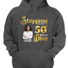 Custom Birthday Queen Shirt, Stepping into my 50th birthday live a Diva Shirt, 50th Birthday Shirt For Women, 50 Years Old Birthday Shirt, 50th Birthday shirt, Birthday Shirt,