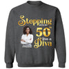 Custom Birthday Queen Shirt, Stepping into my 50th birthday live a Diva Shirt, 50th Birthday Shirt For Women, 50 Years Old Birthday Shirt, 50th Birthday shirt, Birthday Shirt,