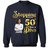 Custom Birthday Queen Shirt, Stepping into my 50th birthday live a Diva Shirt, 50th Birthday Shirt For Women, 50 Years Old Birthday Shirt, 50th Birthday shirt, Birthday Shirt,