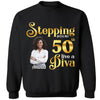 Custom Birthday Queen Shirt, Stepping into my 50th birthday live a Diva Shirt, 50th Birthday Shirt For Women, 50 Years Old Birthday Shirt, 50th Birthday shirt, Birthday Shirt,