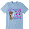 This Queen Makes 50 Look Fabulous, Personalized Birthday Gift, Stepping into my 50th birthday live a Diva Shirt, 50th Birthday shirt,  Birthday Girl, 50 Birthday Women