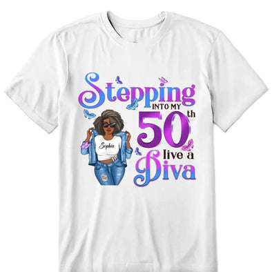 Stepping Into My 50th Birthday Live A Diva Shirt, Custom 50th Birthday Shirt For Women, 50 Years Old Birthday Shirt, Personalized Birthday Gift.
50th Birthday shirt, This Queen Makes 50 Look Fabulous, Birthday Girl, 50 Birthday Women
