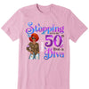 This Queen Makes 50 Look Fabulous, Stepping Into My 50th Birthday Live A Diva Shirt, Custom 50th Birthday Shirt For Women, 50 Years Old Birthday Shirt, Personalized Birthday Gift.
50th Birthday shirt, Birthday Girl, 50 Birthday Women