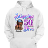 Personalized Birthday Gift, Stepping into my 50th birthday live a Diva Shirt, 50th Birthday shirt, This Queen Makes 50 Look Fabulous, Birthday Girl, 50 Birthday Women