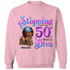 Personalized Birthday Gift, Stepping into my 50th birthday live a Diva Shirt, 50th Birthday shirt, This Queen Makes 50 Look Fabulous, Birthday Girl, 50 Birthday Women