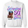 Personalized Birthday Gift, Stepping into my 50th birthday live a Diva Shirt, 50th Birthday shirt, This Queen Makes 50 Look Fabulous, Birthday Girl, 50 Birthday Women