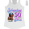 Personalized Birthday Gift, Stepping into my 50th birthday live a Diva Shirt, 50th Birthday shirt, This Queen Makes 50 Look Fabulous, Birthday Girl, 50 Birthday Women