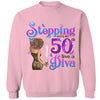 This Queen Makes 50 Look Fabulous, Personalized Birthday Gift, Stepping into my 50th birthday live a Diva Shirt, 50th Birthday shirt,  Birthday Girl, 50 Birthday Women