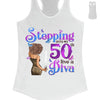 This Queen Makes 50 Look Fabulous, Personalized Birthday Gift, Stepping into my 50th birthday live a Diva Shirt, 50th Birthday shirt,  Birthday Girl, 50 Birthday Women