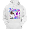 Custom 50th Birthday Shirt For Women,  Stepping Into My 50th Birthday Live A Diva Shirt, 50 Years Old Birthday Shirt, Personalized Birthday Gift, 50th Birthday shirt, This Queen Makes 50 Look Fabulous, Birthday Girl, 50 Birthday Women