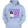 Custom 50th Birthday Shirt For Women,  Stepping Into My 50th Birthday Live A Diva Shirt, 50 Years Old Birthday Shirt, Personalized Birthday Gift, 50th Birthday shirt, This Queen Makes 50 Look Fabulous, Birthday Girl, 50 Birthday Women
