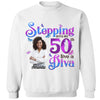 Custom 50th Birthday Shirt For Women,  Stepping Into My 50th Birthday Live A Diva Shirt, 50 Years Old Birthday Shirt, Personalized Birthday Gift, 50th Birthday shirt, This Queen Makes 50 Look Fabulous, Birthday Girl, 50 Birthday Women