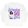 Custom 50th Birthday Shirt For Women,  Stepping Into My 50th Birthday Live A Diva Shirt, 50 Years Old Birthday Shirt, Personalized Birthday Gift, 50th Birthday shirt, This Queen Makes 50 Look Fabulous, Birthday Girl, 50 Birthday Women