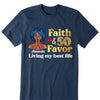 Personalized Birthday Gift, Faith and Favor Living My Best Life Shirt, Birthday Queen Party Gift, 50th Birthday shirt, 50th Birthday Gift Women, 50 Years Old Birthday Shirt