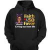 Personalized Birthday Gift, Faith and Favor Living My Best Life Shirt, Birthday Queen Party Gift, 50th Birthday shirt, 50th Birthday Gift Women, 50 Years Old Birthday Shirt