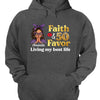 Personalized Birthday Gift, Faith and Favor Living My Best Life Shirt, Birthday Queen Party Gift, 50th Birthday shirt, 50th Birthday Gift Women, 50 Years Old Birthday Shirt