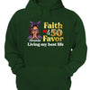 Personalized Birthday Gift, Faith and Favor Living My Best Life Shirt, Birthday Queen Party Gift, 50th Birthday shirt, 50th Birthday Gift Women, 50 Years Old Birthday Shirt