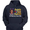 Personalized Birthday Gift, Faith and Favor Living My Best Life Shirt, Birthday Queen Party Gift, 50th Birthday shirt, 50th Birthday Gift Women, 50 Years Old Birthday Shirt