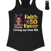 Personalized Birthday Gift, Faith and Favor Living My Best Life Shirt, Birthday Queen Party Gift, 50th Birthday shirt, 50th Birthday Gift Women, 50 Years Old Birthday Shirt