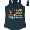 Personalized Birthday Gift, Faith and Favor Living My Best Life Shirt, Birthday Queen Party Gift, 50th Birthday shirt, 50th Birthday Gift Women, 50 Years Old Birthday Shirt