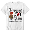 Personalized Stepping Into My 50th Live a Boss Hello 50th Birthday Shirts, Custom Birthday Shirts, Turning 50 Shirt, Gifts For Women, 50 And Fabulous Shirt, 1974 Shirt