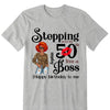 Personalized Stepping Into My 50th Live a Boss Hello 50th Birthday Shirts, Custom Birthday Shirts, Turning 50 Shirt, Gifts For Women, 50 And Fabulous Shirt, 1974 Shirt