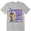 Personalized Stepping Into My 50th Live a Boss Hello 50th Birthday Shirts, Custom Birthday Shirts, Turning 50 Shirt, Gifts For Women, 50 And Fabulous Shirt, 1974 Shirt