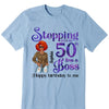 Personalized Stepping Into My 50th Live a Boss Hello 50th Birthday Shirts, Custom Birthday Shirts, Turning 50 Shirt, Gifts For Women, 50 And Fabulous Shirt, 1974 Shirt
