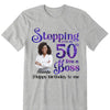 Personalized Stepping Into My 50th Live a Boss Hello 50th Birthday Shirts, Custom Birthday Shirts, Turning 50 Shirt, Gifts For Women, 50 And Fabulous Shirt, 1974 Shirt