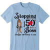 Personalized Stepping Into My 50th Live a Boss Hello 50th Birthday Shirts, Custom Birthday Shirts, Turning 50 Shirt, Gifts For Women, 50 And Fabulous Shirt, 1974 Shirt