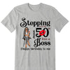 Personalized Stepping Into My 50th Live a Boss Hello 50th Birthday Shirts, Custom Birthday Shirts, Turning 50 Shirt, Gifts For Women, 50 And Fabulous Shirt, 1974 Shirt