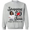 Personalized Stepping Into My 50th Live a Boss Hello 50th Birthday Shirts, Custom Birthday Shirts, Turning 50 Shirt, Gifts For Women, 50 And Fabulous Shirt, 1974 Shirt