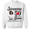 Personalized Stepping Into My 50th Live a Boss Hello 50th Birthday Shirts, Custom Birthday Shirts, Turning 50 Shirt, Gifts For Women, 50 And Fabulous Shirt, 1974 Shirt