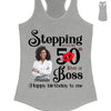 Personalized Stepping Into My 50th Live a Boss Hello 50th Birthday Shirts, Custom Birthday Shirts, Turning 50 Shirt, Gifts For Women, 50 And Fabulous Shirt, 1974 Shirt