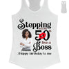 Personalized Stepping Into My 50th Live a Boss Hello 50th Birthday Shirts, Custom Birthday Shirts, Turning 50 Shirt, Gifts For Women, 50 And Fabulous Shirt, 1974 Shirt