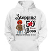 Personalized Stepping Into My 50th Live a Boss Hello 50th Birthday Shirts, Custom Birthday Shirts, Turning 50 Shirt, Gifts For Women, 50 And Fabulous Shirt, 1974 Shirt