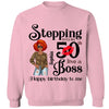 Personalized Stepping Into My 50th Live a Boss Hello 50th Birthday Shirts, Custom Birthday Shirts, Turning 50 Shirt, Gifts For Women, 50 And Fabulous Shirt, 1974 Shirt