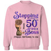 Personalized Stepping Into My 50th Live a Boss Hello 50th Birthday Shirts, Custom Birthday Shirts, Turning 50 Shirt, Gifts For Women, 50 And Fabulous Shirt, 1974 Shirt