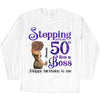 Personalized Stepping Into My 50th Live a Boss Hello 50th Birthday Shirts, Custom Birthday Shirts, Turning 50 Shirt, Gifts For Women, 50 And Fabulous Shirt, 1974 Shirt